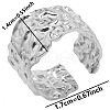 Textured 304 Stainless Steel Open Cuff Ring for Unisex MC1098-1-1