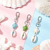 3Pcs Natural Cowrie Shell Pendant Decorations HJEW-JM03316-1