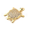 Brass Micro Pave Cubic Zirconia Charms KK-B131-02G-01-2