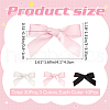 CRASPIRE 30Pcs 3 Colors Bowknot Polyester Alligator Hair Clips AJEW-CP0008-38-2