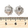 Brass Micro Pave Cubic Zirconia Beads KK-D356-10P-3
