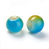 Spray Painted Resin Beads RESI-K005-01H-2