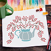 4Pcs 4 Styles PET Hollow Out Drawing Painting Stencils DIY-WH0394-0136-7