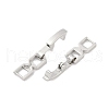 Rack Plating Brass Fold Over Clasps KK-A224-25B-P-2