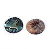Natural Paua Shell Disc Charms SHEL-ZX010-06-A-2