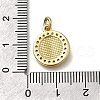 Brass Micro Pave Clear Cubic Zirconia Pendants ZIRC-I070-073G-3