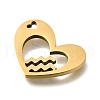 201 Stainless Steel Pendants STAS-A116-01G-11-2