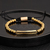 304 Stainless Steel Braided Beads Bracelets WG0F93D-20-1