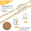 BENECREAT DIY Real 18K Gold Plated Chain Bracelet Necklace Making Kits DIY-BC0005-18-2