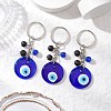 3Pcs Handmade Lampwork Evil Eye Keychains KEYC-JKC01252-03-1