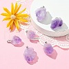 Rough Raw Natural Amethyst Pendants G-YW0001-32-5