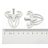 Tarnish Resistant Boy Jewelry Original Color 201 Stainless Steel Halloween Spider Blank Pendants STAS-I032-221-3