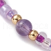 Natural Mixed Gemstone & Glass Seed Braided Bead Bracelets BJEW-JB09529-4