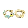Rack Plating Alloy Enamel Pendants FIND-M020-03I-G-2