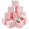 Square Kraft Paper Necklace Earring Storage Gift Boxes CON-WH0095-90A-01-1