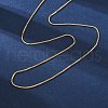 Adjustable Electroplate Brass Venetian Chain Necklaces MAK-L028-02G-1