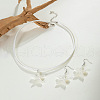 Bohemian Imitation Leather Cord Necklaces & Alloy Dangle Earring Sets FS-WG3325C-01-1
