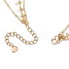 Brass Star Tassel Curb Chain Toe Ring Anklets for Women AJEW-AN00663-5