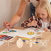 100Pcs 10 Styles Elecrelive Mixed Shapes Wood Pendants WOOD-EL0001-01-6