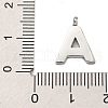Letter A~Z 304 Stainless Steel Charms STAS-G345-01P-4