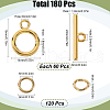 SOFPLATE 60Pcs Tibetan Style Alloy Toggle Clasps FIND-SP0001-23G-2