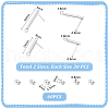 Unicraftale 60Pcs 2 Size 304 Stainless Steel Stud Earring Finding STAS-UN0054-97-3