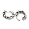 316 Surgical Stainless Steel Hoop Earrings EJEW-D096-19F-AS-2