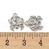 Brass Micro Pave Cubic Zirconia Charms KK-Q809-01P-3