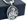 Greek Mythology Punk Stainless Steel Embossed Saint Pendant Religion Necklaces BX5268-1
