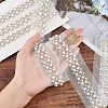 CHGCRAFT Polyester with Plastic Beads Ribbon OCOR-CA0001-16-3