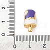 Brass Enamel European Beads KK-Q098-26G-A-3