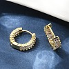 Brass Micro Pave Cubic Zirconia Hoop Earrings EJEW-M082-11G-5