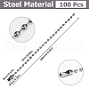 SOFPLATE 100Pcs Steel Ball Chains for Price Tag Chains FIND-SP0002-58B-2