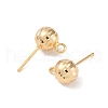 Brass Stud Earring Findings KK-R164-04B-G-2