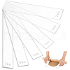 BENECREAT 12Pcs 6 Style Transparent Acrylic Clay Press Board TOOL-BC0002-62-1