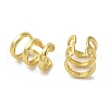 Rack Plating Brass Clip-on Earrings EJEW-R162-25G-2