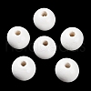 Spray Painted Natural Wood Beads WOOD-R272-02B-2