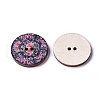 Printed Poplar Wood Buttons WOOD-D021-01C-2