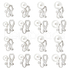Unicraftale 24Pcs 4 Size 304 Stainless Steel Clip-on Earring Findings with Imitation Pearl Plastic Beaded STAS-UN0054-73-1