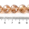 Transparent Electroplate Glass Beads Strands EGLA-N002-34D-F01-4