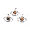 Natural Tiger Eye Pendants G-L512-H10-1