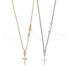 2Pcs 2 Colors Cross 304 Stainless Steel Pendant Necklaces for Women NJEW-JN05200-2