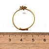 Daisy 304 Stainless Steel Enamel Open Cuff Rings for Women RJEW-M061-01G-06-3