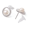 Mother's Day Jewellery Natural Pearl Ear Studs EJEW-P286-12P-2