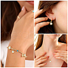 10Pcs Brass Edge & Loop Micro Pave Clear Cubic Zirconia Charms KK-LP0001-33-4