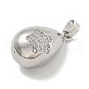 Rack Plating Brass Micro Pave Clear Cubic Zirconia Pendants KK-E114-02P-01-2