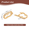   8Pcs 4 Colors Rack Plating Brass Micro Pave Cubic Zirconia Twister Clasps ZIRC-PH0001-45-2
