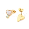 Ion Plating(IP) 3Pairs 3 Styles 304 Stainless Steel Heart Earrings EJEW-A114-07G-2