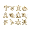 12Pcs 12 Constellations ABS Plastic Imitation Pearl Charms KK-M322-54G-1