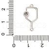 Brass Black Enamel Connector Charms KK-NH0005-02P-3